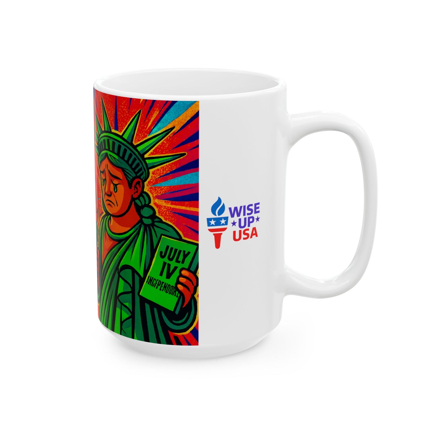 Ceramic Mug, Trump Shamed Statue in 26, Election Decor, Wise Up USA, Activist Gift, Midterms 26, Political Coffee Cup, Protester Present