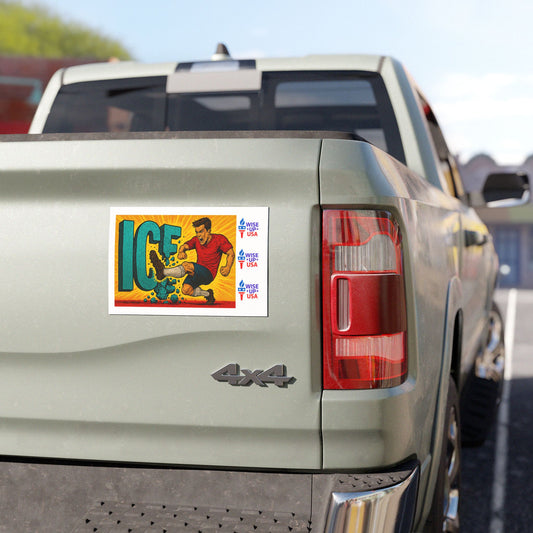 Political Car Magnets, USA Election Decor, Stop Ice raids, Gift for Activists, Stop Ice, Wise Up USA, Midterm Elections, Kick ICE